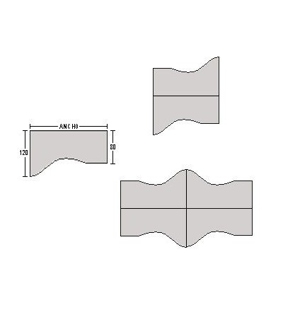 Mesa ola para oficina 180*120*74