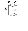 Mueble oficina columna bajo con estantes